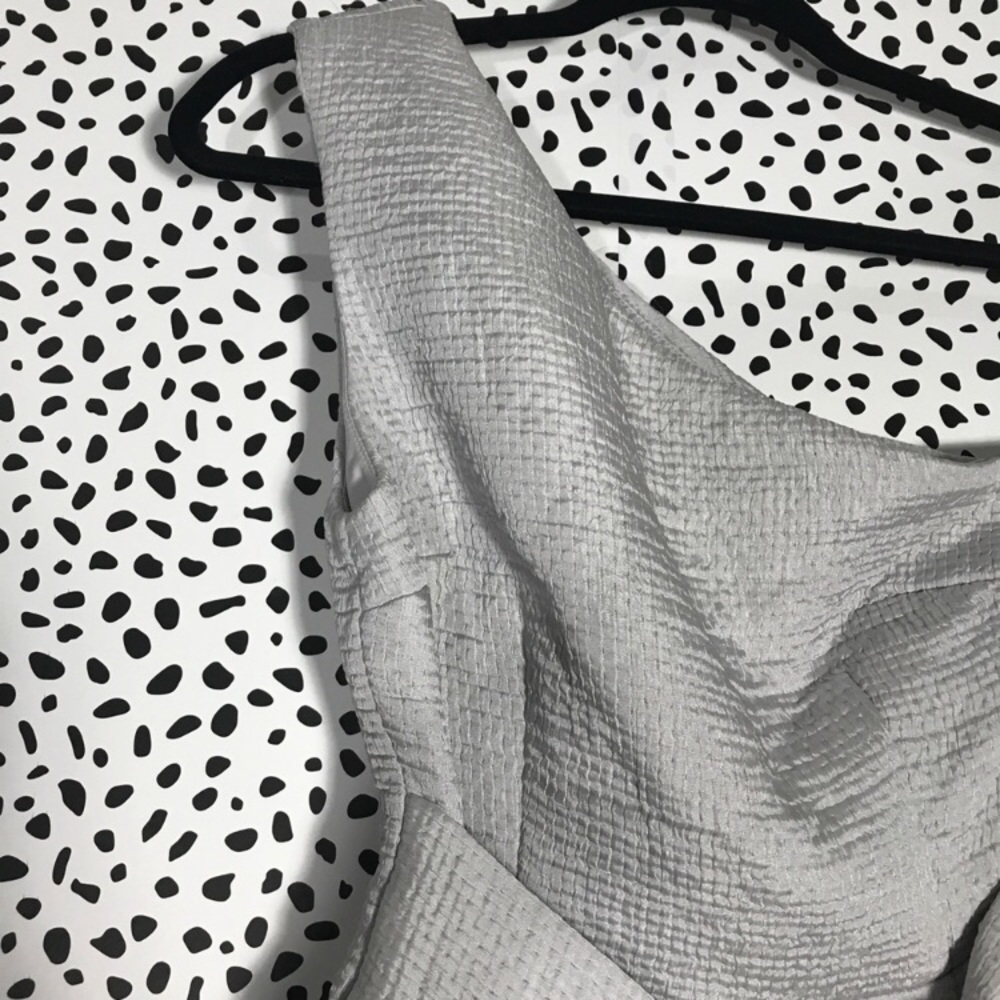 NWT Keepsake Rapture One Shoulder Top In Gray - Picture 5 of 7